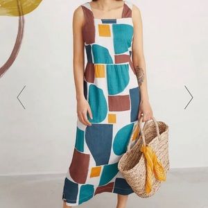 Seasalt Cornwall Merther Lane Linen Dress US16 UK20 Geometric